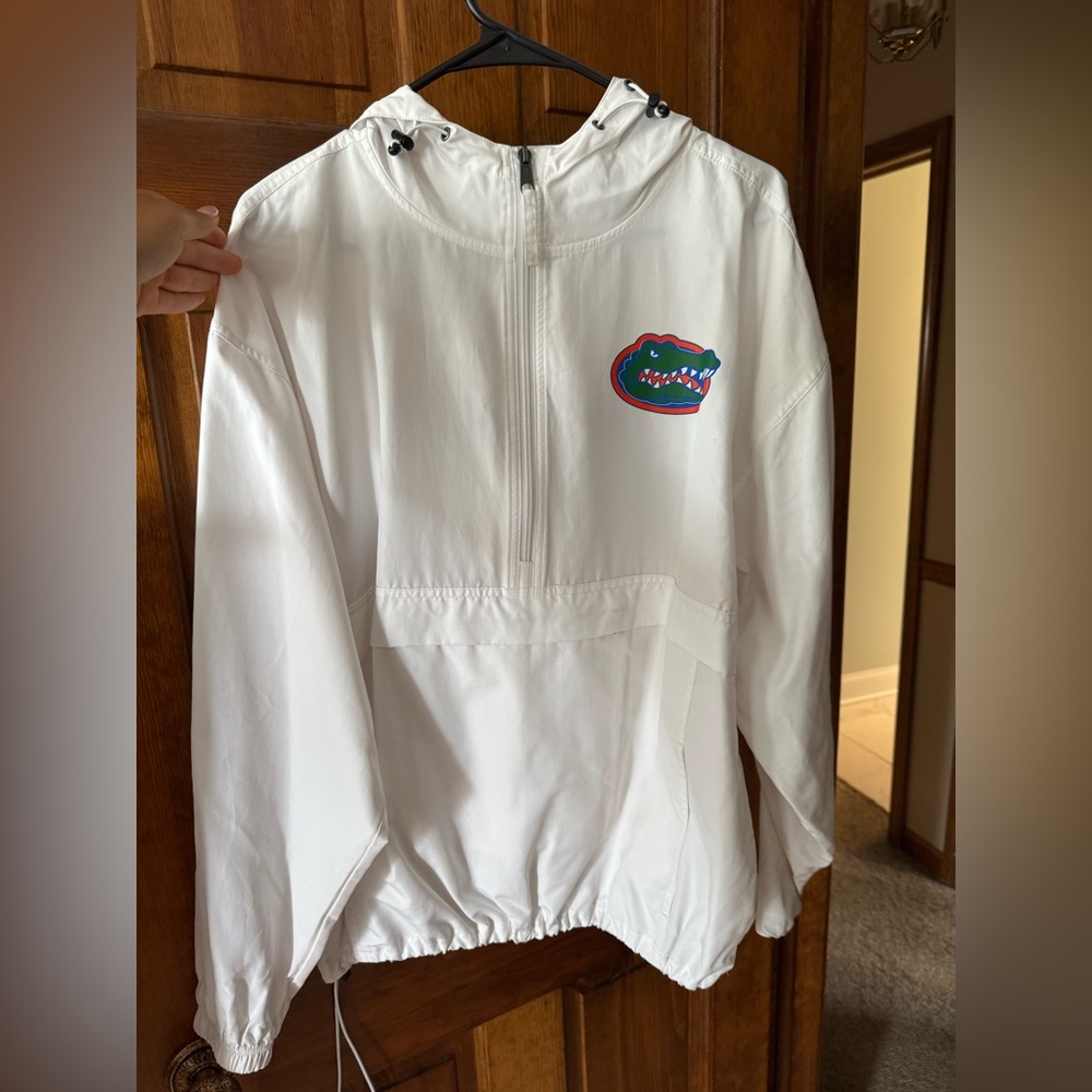 Champion White Windbreaker with Gator Logo